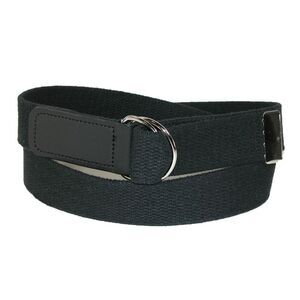 CTM Plus Size Cotton Web Belt with Double D Ring Buckle